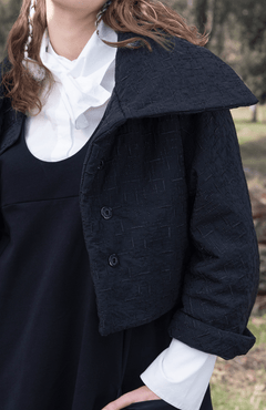 Large Collar Woven Jacket - Blue Water Clothing