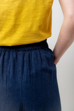 Lily & MeLily & Me Sail Trouser Plain LinenClothingNavy - Blue Water Clothing