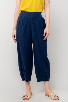 Lily & MeLily & Me Sail Trouser Plain LinenClothingNavy - Blue Water Clothing