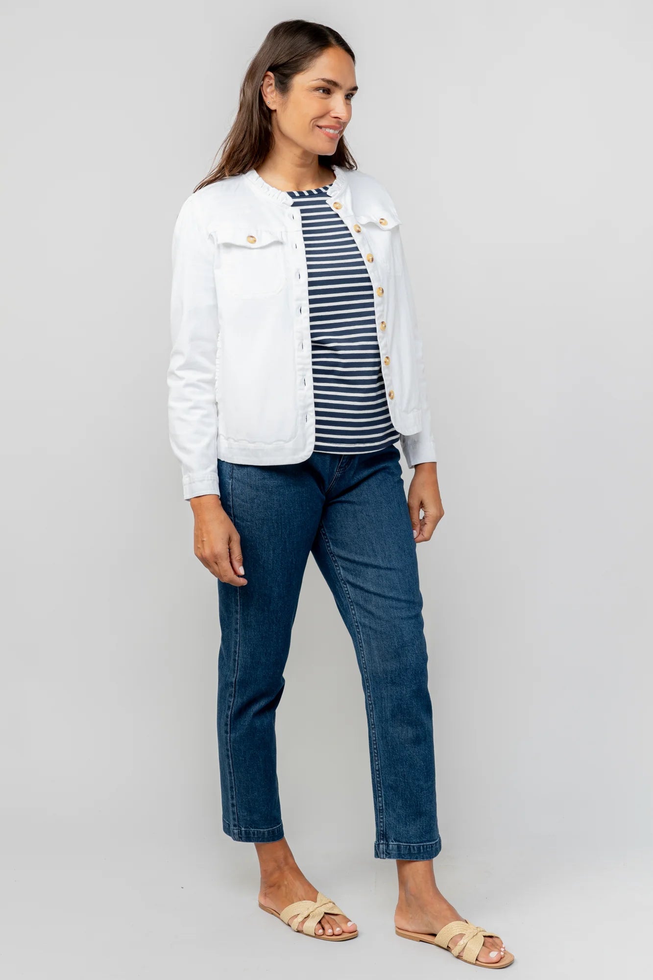 Lily & MeLily & Me Seren Jacket TwillClothingNavy - Blue Water Clothing