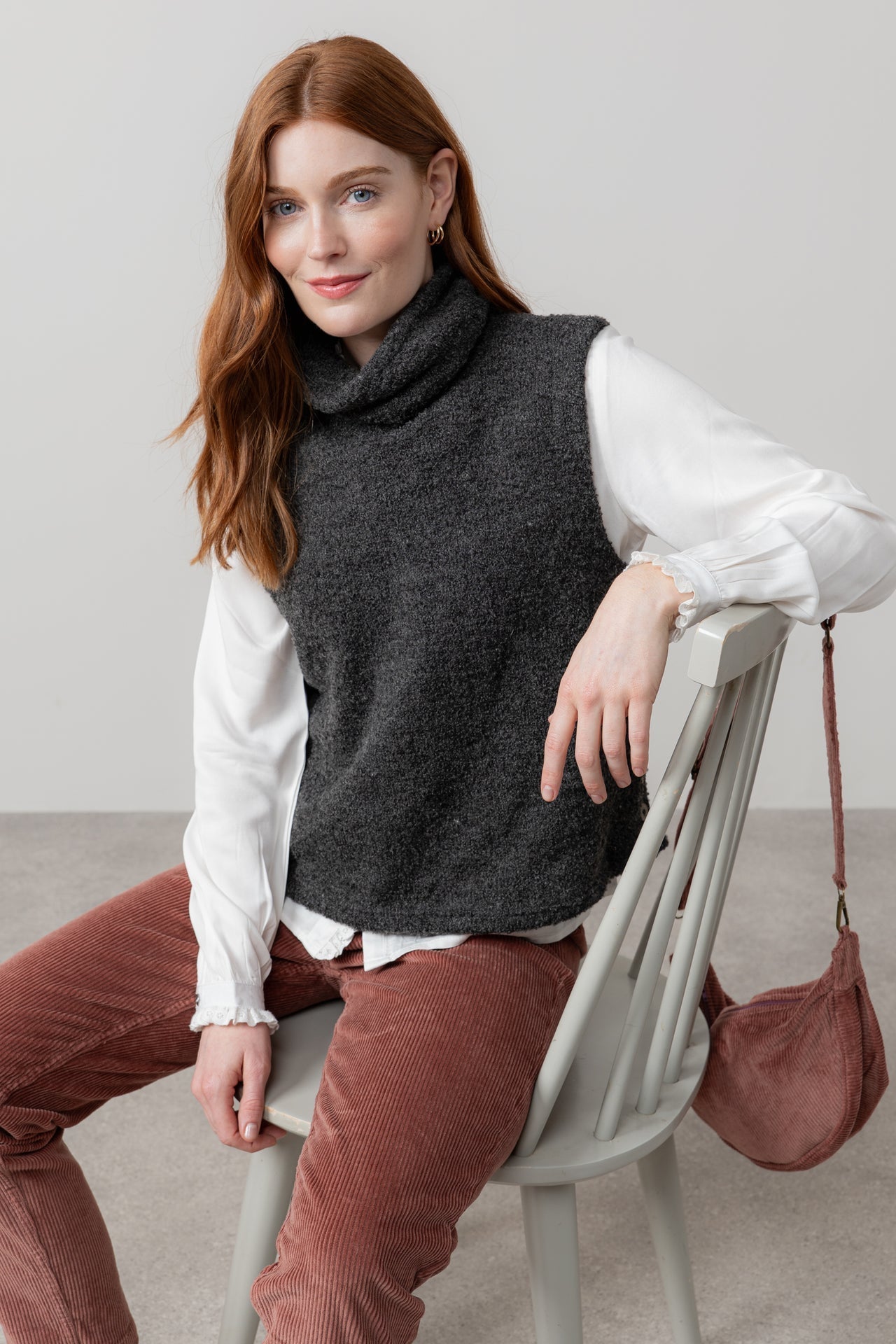 Lily & MeLily And Me Bramble Tank Plain CharcoalTopsCharcoal - Blue Water Clothing