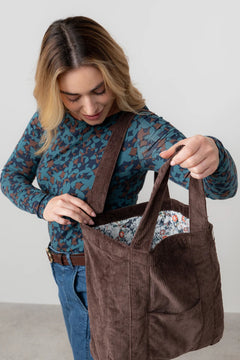 Lily & MeLily And Me Cord Shopper Bag Plain - Blue Water Clothing