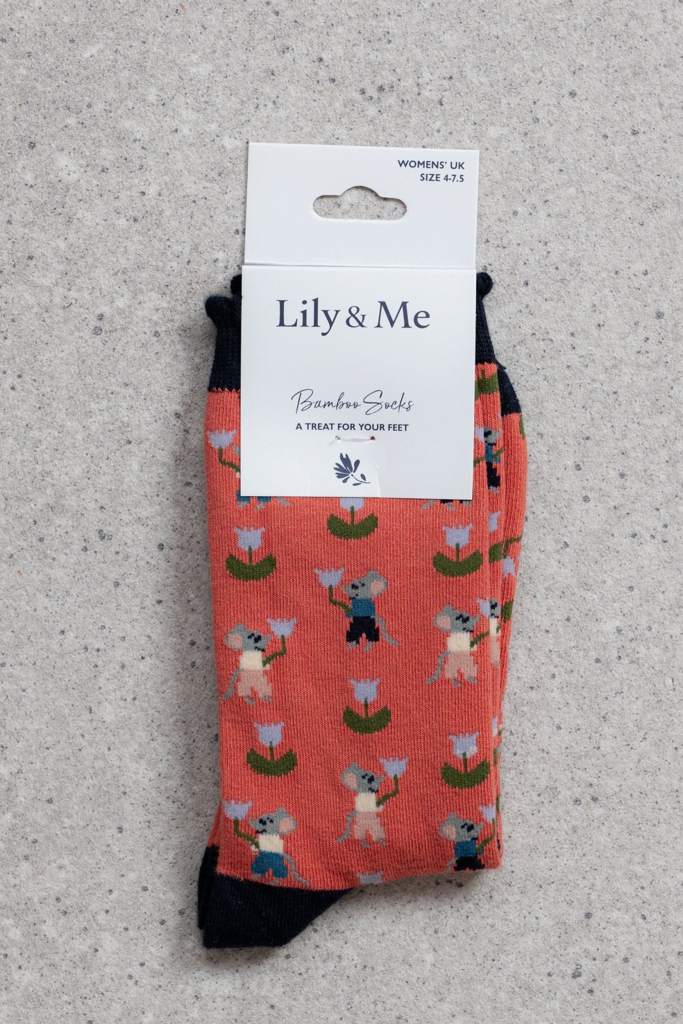 Lily & MeLily And Me Crafty Mouse SockAccessoriesRed - Blue Water Clothing