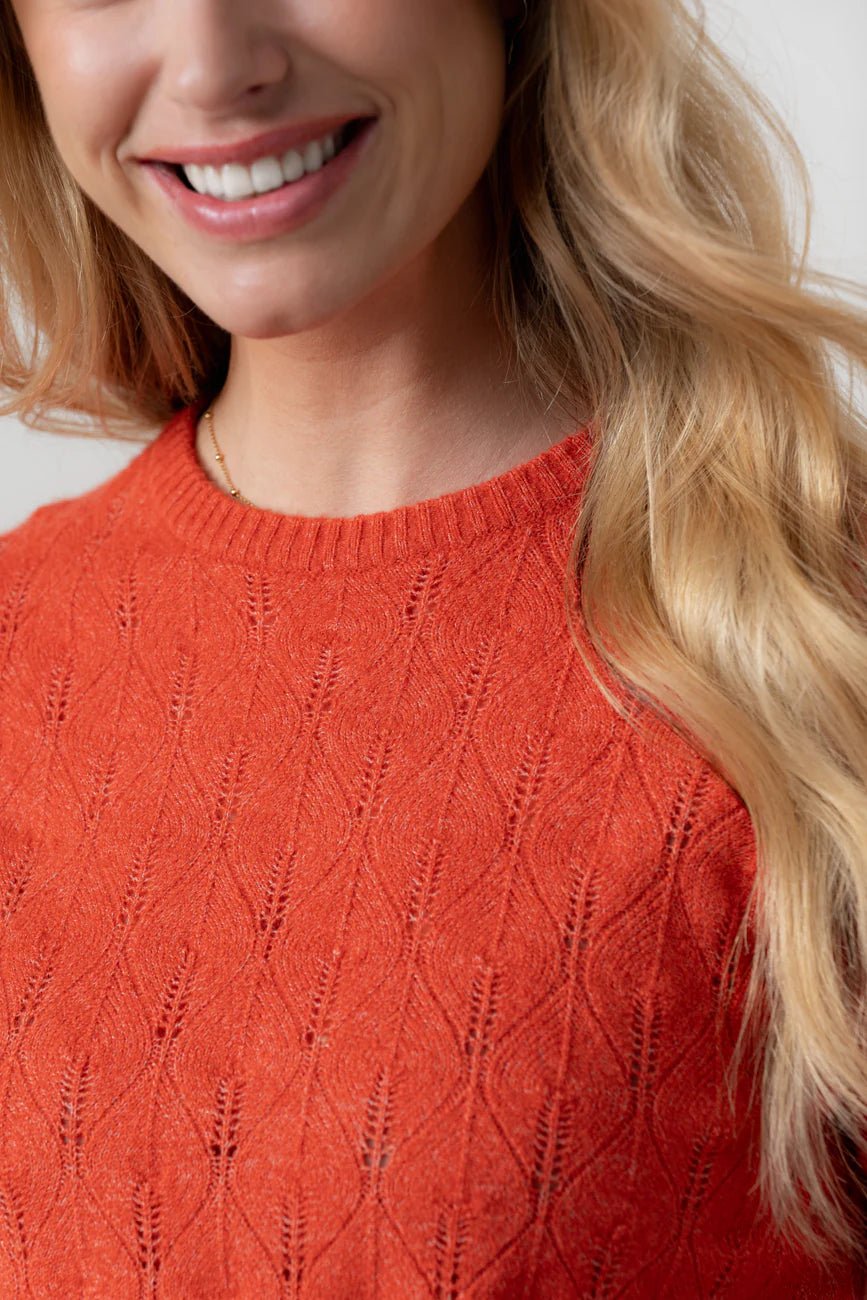 Lily & MeLily And Me Haresfield Jumper Plain RedTopsRed - Blue Water Clothing