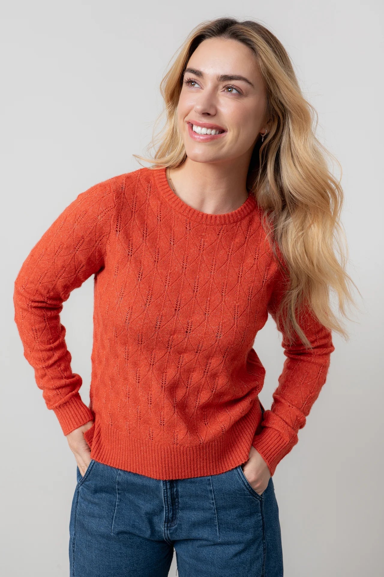 Lily & MeLily And Me Haresfield Jumper Plain RedTopsRed - Blue Water Clothing