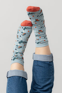 Lily & MeLily And Me King Fisher SockAccessoriesIce Blue - Blue Water Clothing