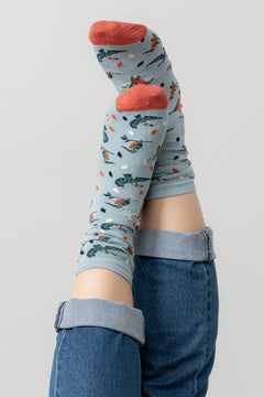 Lily & MeLily And Me King Fisher SockAccessoriesIce Blue - Blue Water Clothing