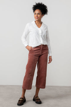 Lily & MeLily And Me Kit Ruffle Blouse Embroidered WhiteTopsWhite - Blue Water Clothing