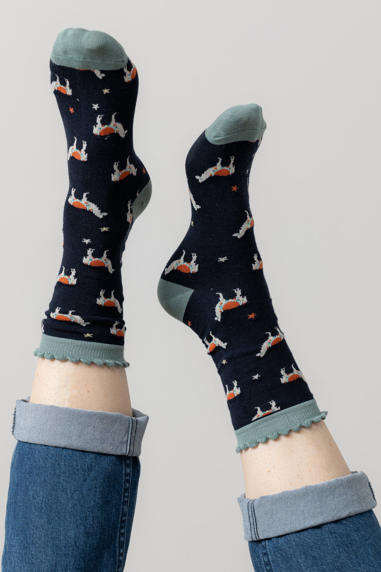 Lily & MeLily And Me Laughing Llama SockAccessoriesNavy - Blue Water Clothing