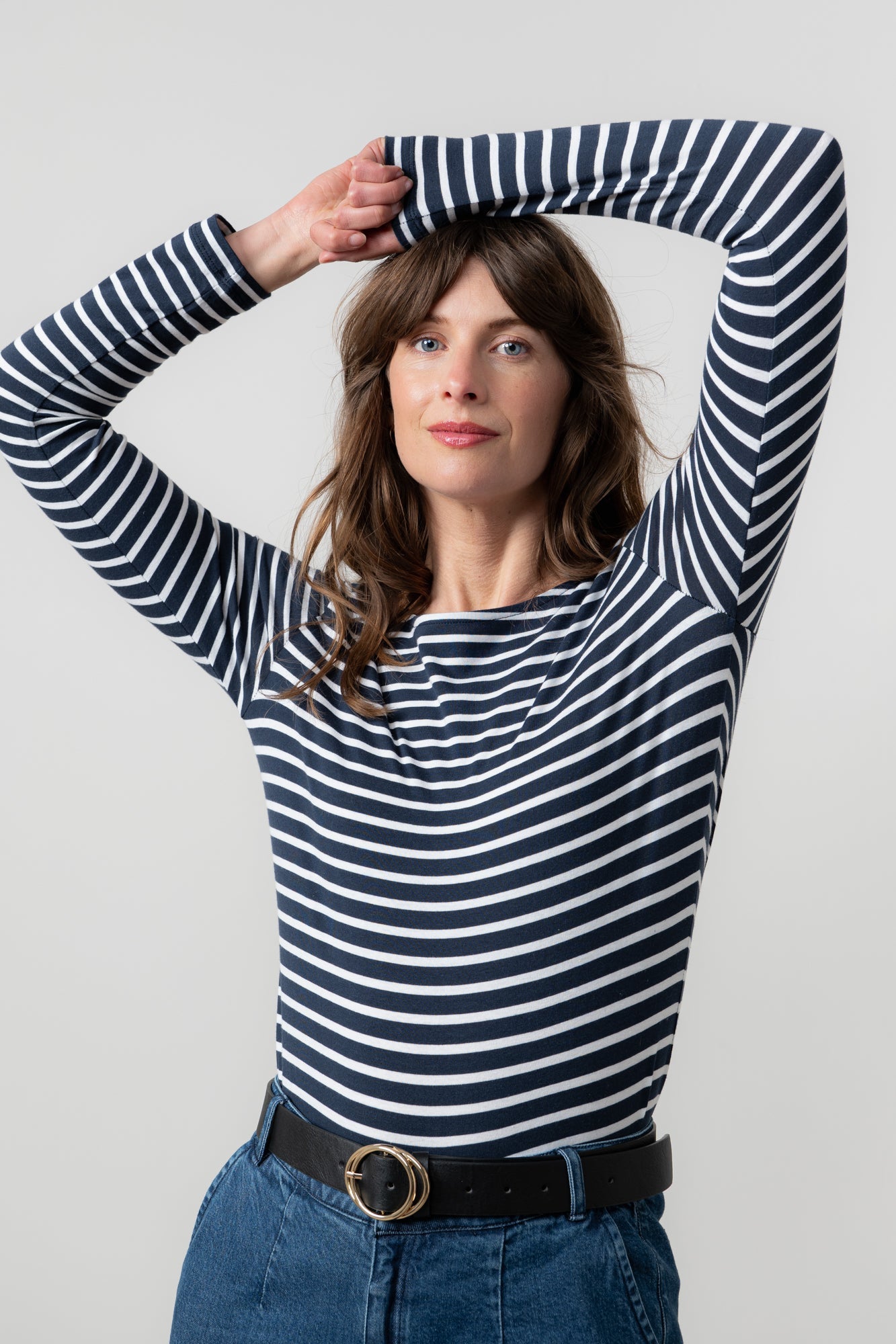 Lily & MeLily And Me Monica Top Navy StripeTopsNavy - Blue Water Clothing