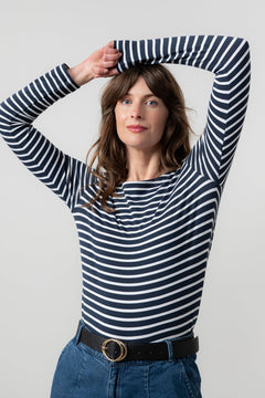 Lily & MeLily And Me Monica Top Navy StripeTopsNavy - Blue Water Clothing