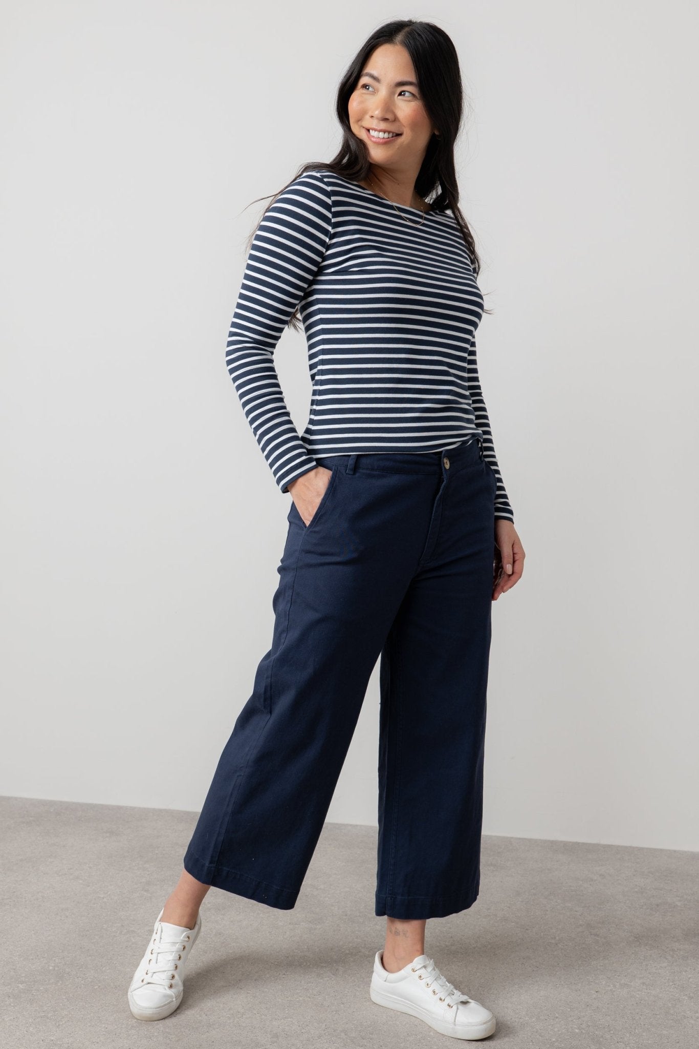 Lily & MeLily And Me Monica Top Navy StripeTopsNavy - Blue Water Clothing