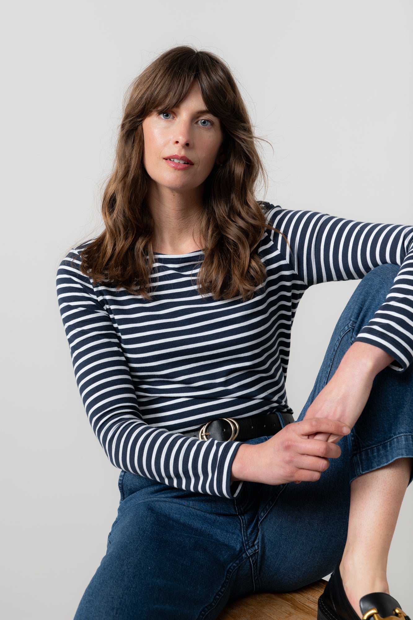 Lily & MeLily And Me Monica Top Navy StripeTopsNavy - Blue Water Clothing