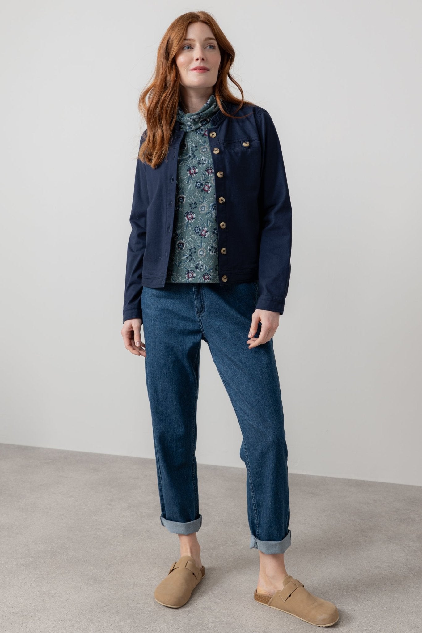 Lily & MeLily And Me Renee Twill Jacket Plain NavyCoats & JacketsNavy - Blue Water Clothing