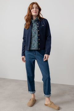 Lily & MeLily And Me Renee Twill Jacket Plain NavyCoats & JacketsNavy - Blue Water Clothing