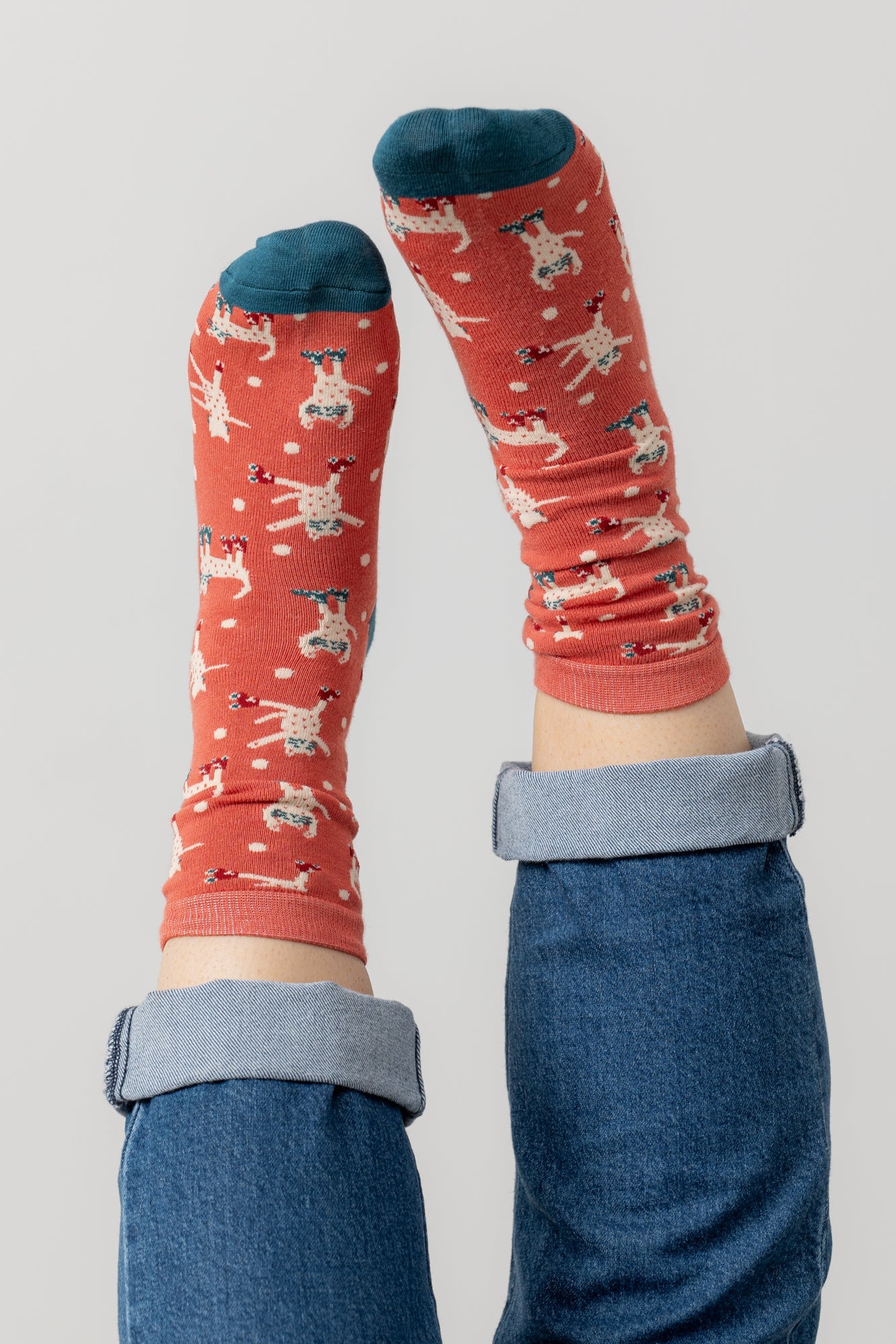 Lily & MeLily And Me Roller Cats SockAccessoriesRed - Blue Water Clothing
