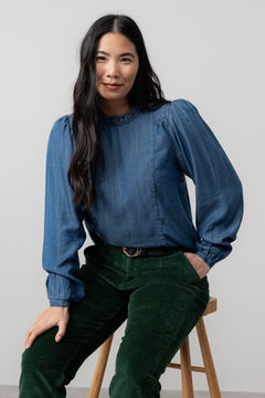 Lily & MeLily And Me Rosewood Top Plain BlueTopsBlue - Blue Water Clothing