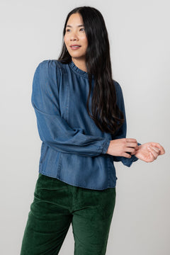 Lily & MeLily And Me Rosewood Top Plain BlueTopsBlue - Blue Water Clothing