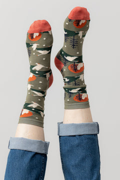 Lily & MeLily And Me Snow Goose SockAccessoriesMoss - Blue Water Clothing