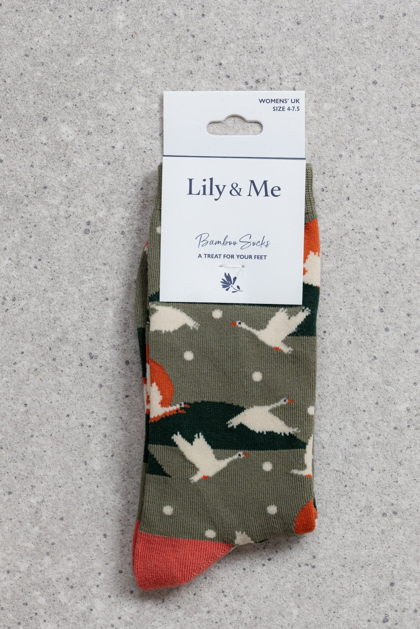 Lily & MeLily And Me Snow Goose SockAccessoriesMoss - Blue Water Clothing