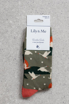 Lily & MeLily And Me Snow Goose SockAccessoriesMoss - Blue Water Clothing