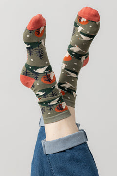 Lily & MeLily And Me Snow Goose SockAccessoriesMoss - Blue Water Clothing