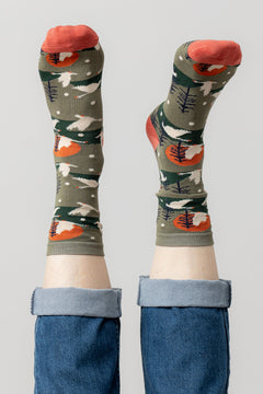 Lily & MeLily And Me Snow Goose SockAccessoriesMoss - Blue Water Clothing