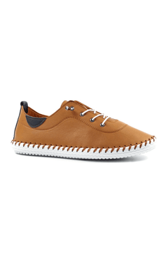Lunar FootwearLunar Shoes St Ives Leather PlimsollPlimsollsTan - Blue Water Clothing