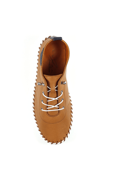 Lunar FootwearLunar Shoes St Ives Leather PlimsollPlimsollsTan - Blue Water Clothing
