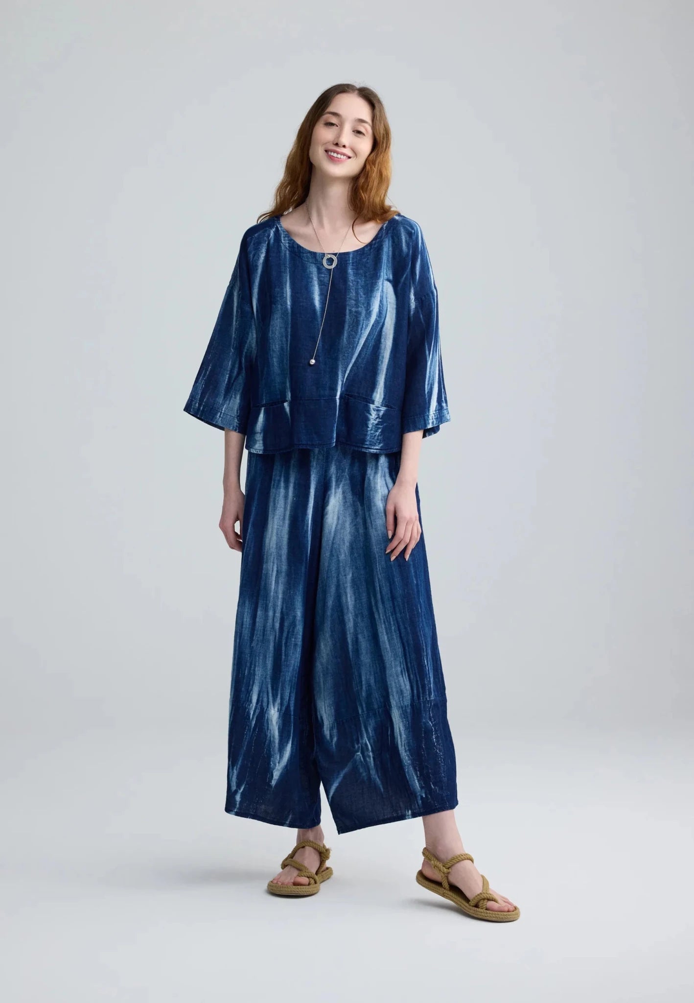 LuukaaLuukaa Avery Woven TopTopsCandy Sky - Blue Water Clothing