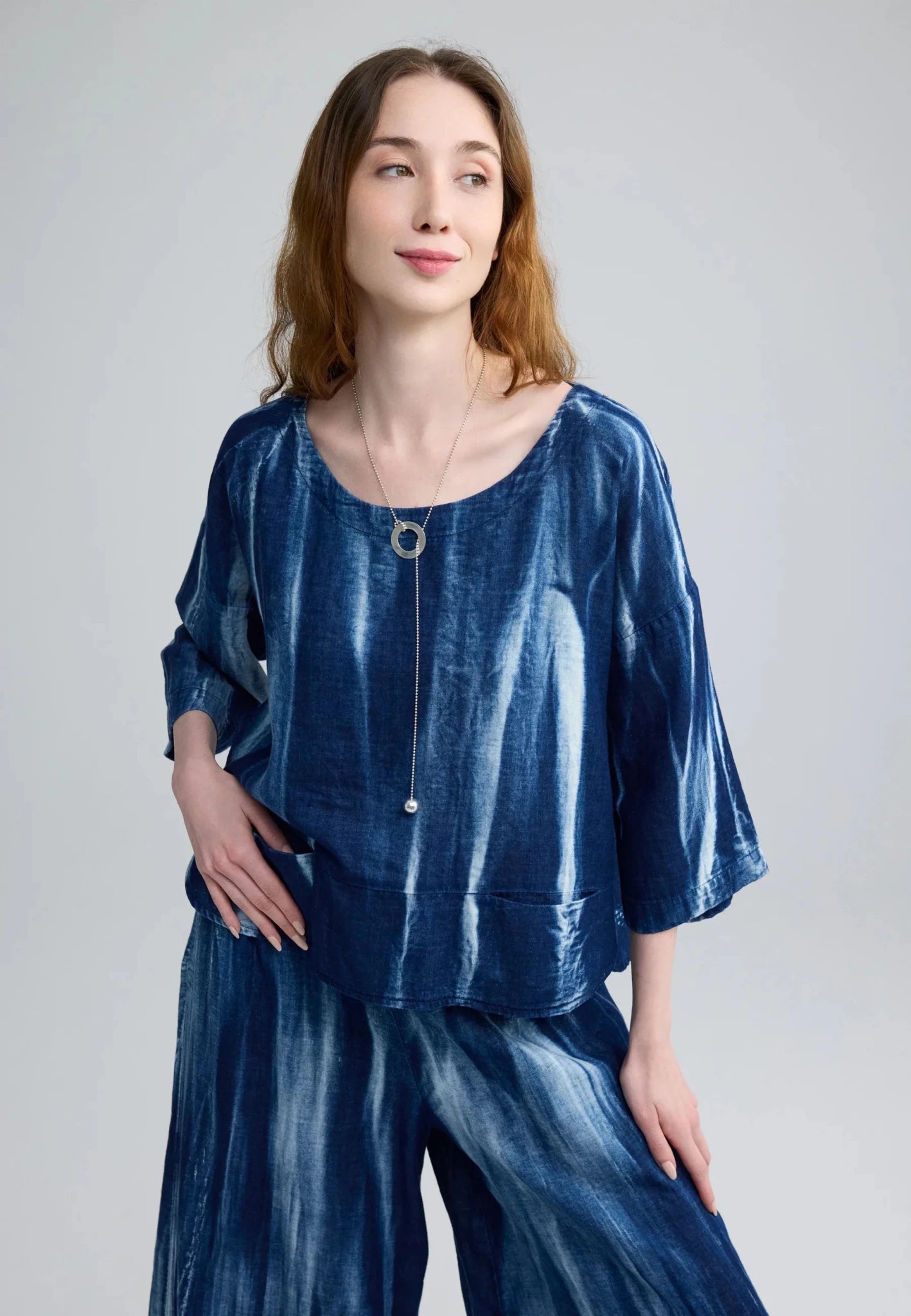LuukaaLuukaa Avery Woven TopTopsCandy Sky - Blue Water Clothing