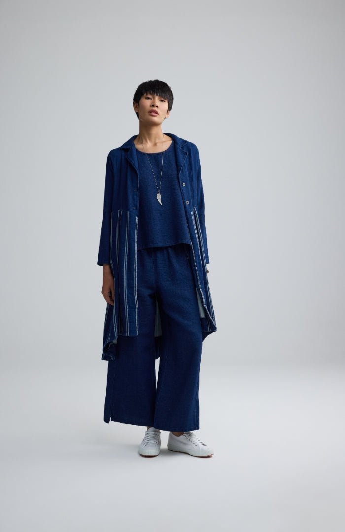 LuukaaLuukaa Azalea Woven TrousersBottomsNavy - Blue Water Clothing