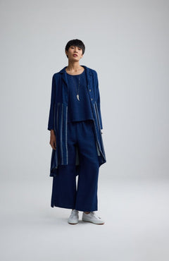 LuukaaLuukaa Azalea Woven TrousersBottomsNavy - Blue Water Clothing