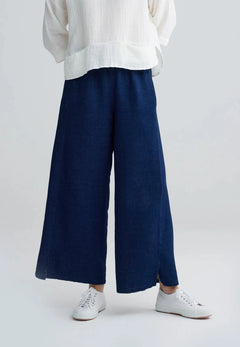 LuukaaLuukaa Azalea Woven TrousersBottomsNavy - Blue Water Clothing
