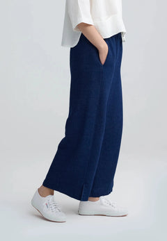 LuukaaLuukaa Azalea Woven TrousersBottomsNavy - Blue Water Clothing