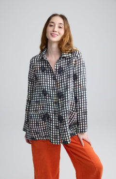 LuukaaLuukaa Brisa Woven ShacketTopsBlack - Blue Water Clothing
