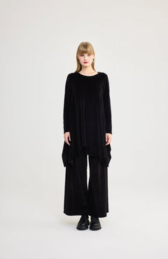 LuukaaLuukaa Clara Knitted Velvet BlouseBlouseNavy - Blue Water Clothing