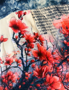 LuukaaLuukaa Dahlia Woven ShirtTopsSakura Print - Blue Water Clothing