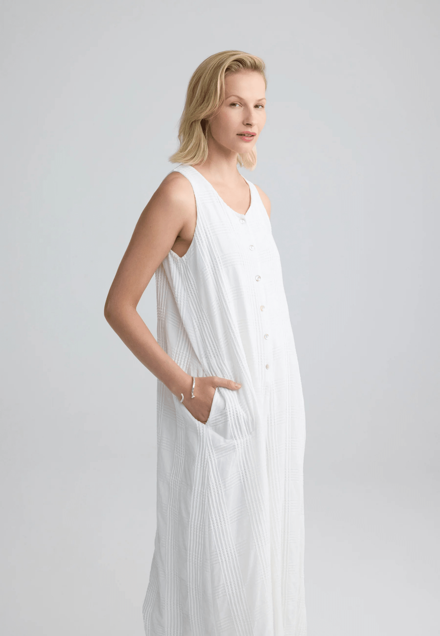 LuukaaLuukaa Isola Woven dressDressesEcru - Blue Water Clothing