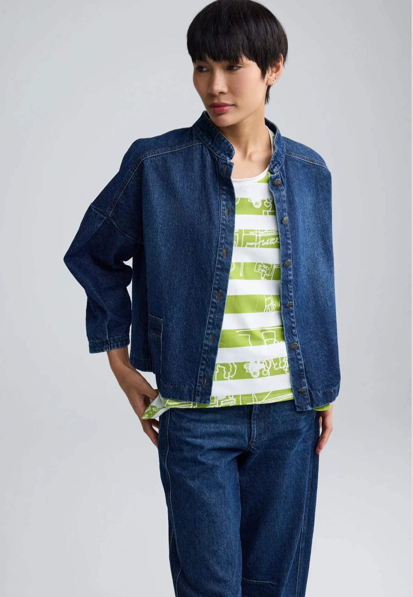 LuukaaLuukaa Jade Woven JacketCoats & JacketsBlue Denim/Indigo Denim - Blue Water Clothing