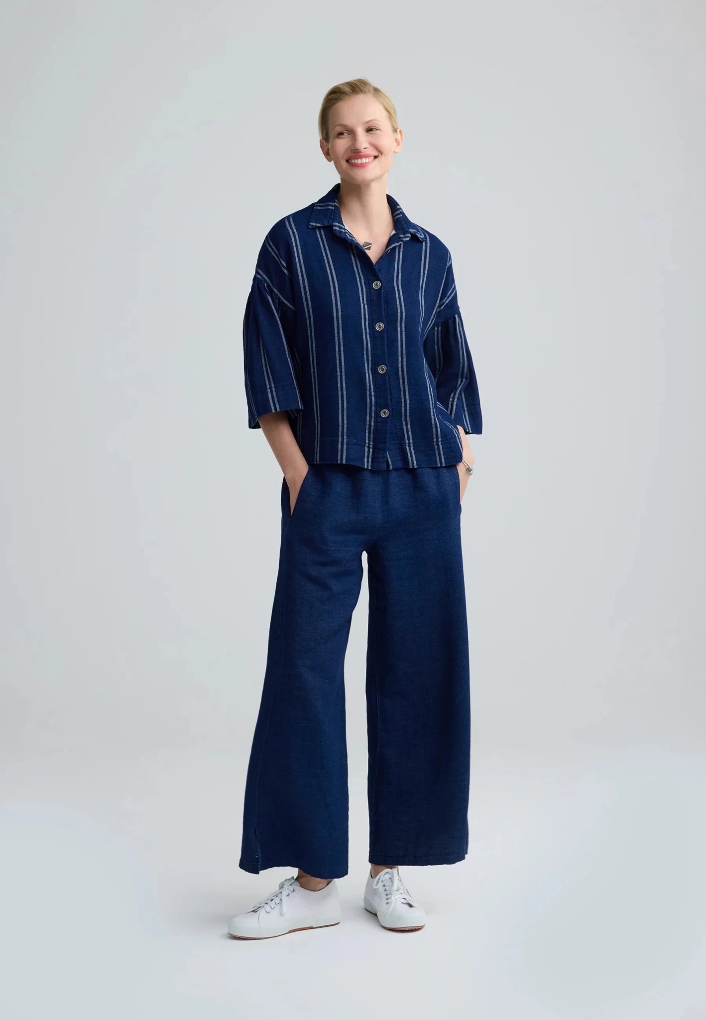 LuukaaLuukaa Jasmina Woven JacketCoats & JacketsNavy - Blue Water Clothing