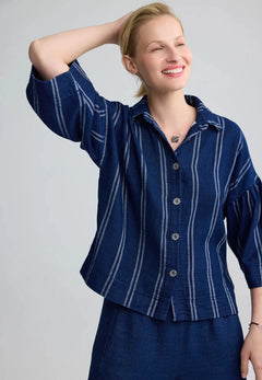 LuukaaLuukaa Jasmina Woven JacketCoats & JacketsNavy - Blue Water Clothing