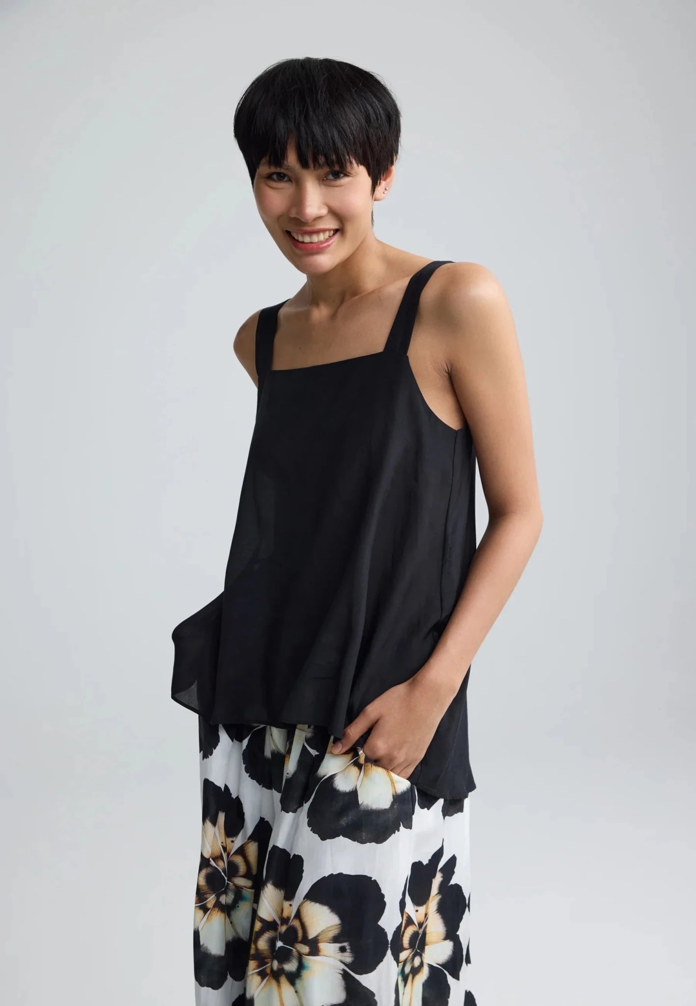 LuukaaLuukaa Lorena Woven TopTopsBlack - Blue Water Clothing