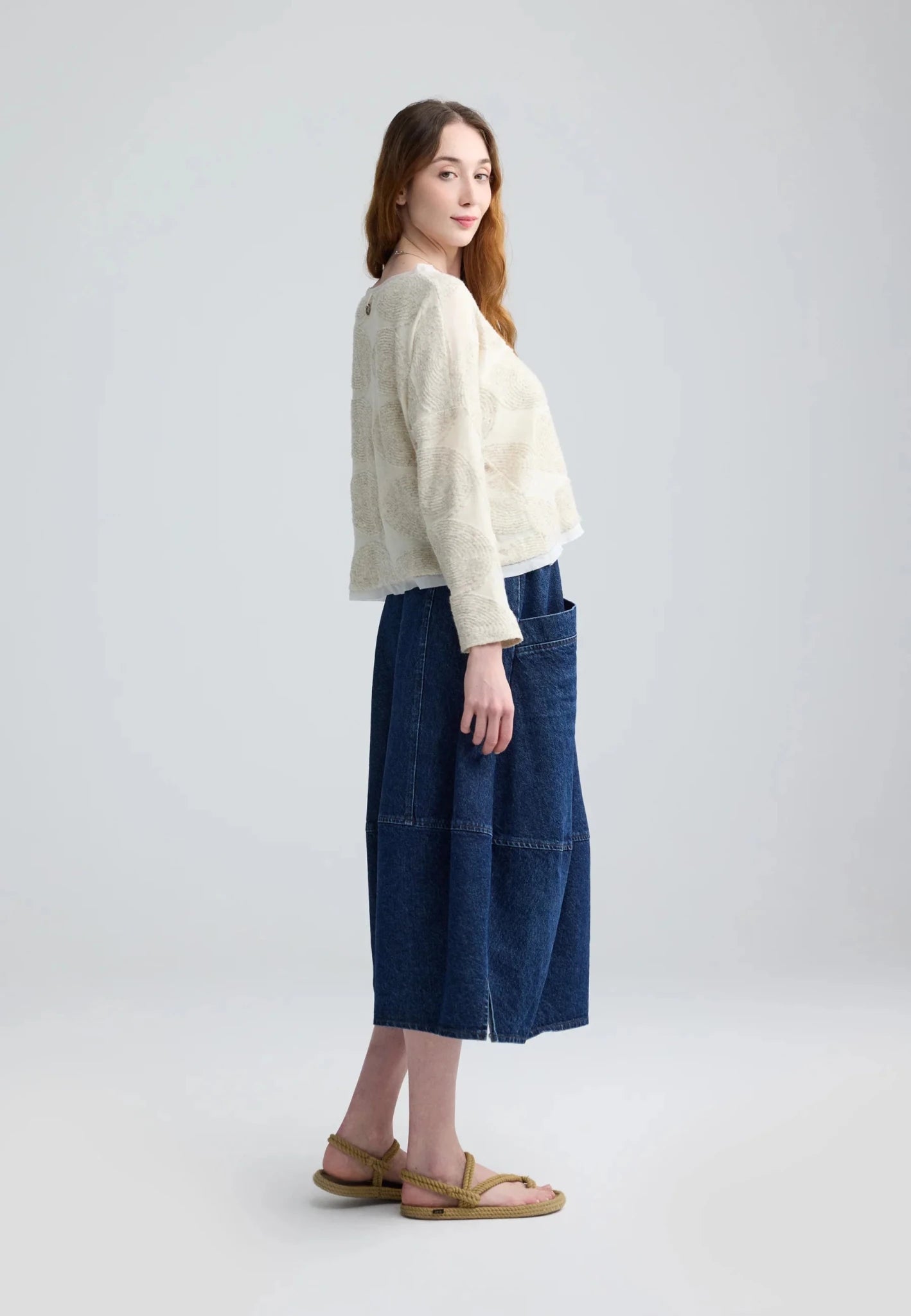 LuukaaLuukaa Riley Knitted blouseTopsNature - Blue Water Clothing