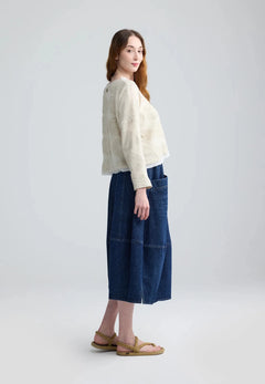 LuukaaLuukaa Riley Knitted blouseTopsNature - Blue Water Clothing