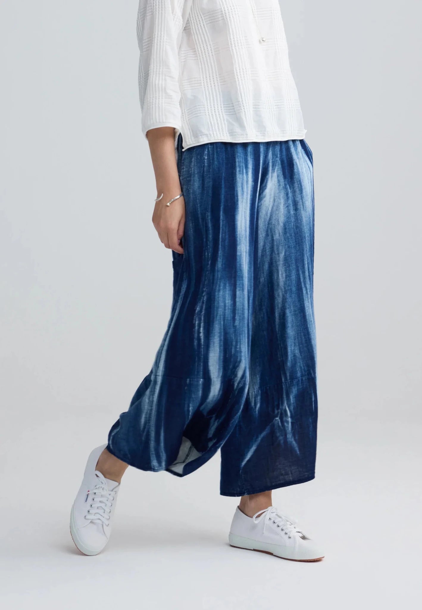 LuukaaLuukaa Skylar Woven TrousersBottomsCandy Sky - Blue Water Clothing