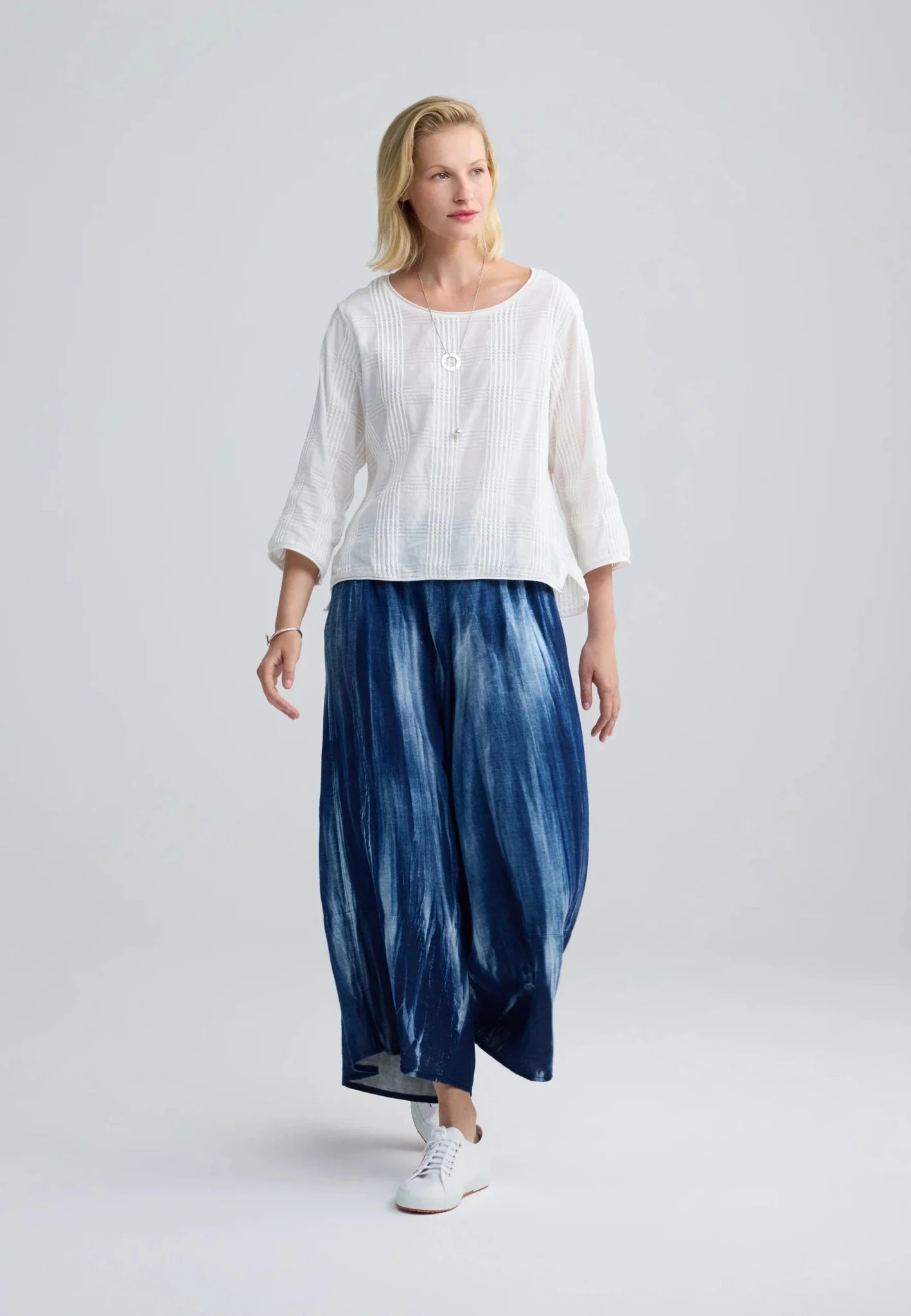 LuukaaLuukaa Skylar Woven TrousersBottomsCandy Sky - Blue Water Clothing