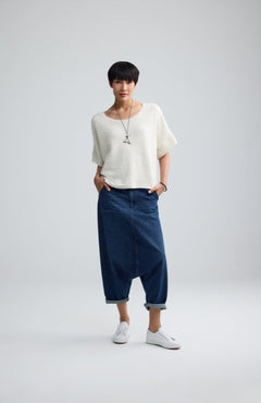 LuukaaLuukaa Sloane Knitted BlouseTopsNature - Blue Water Clothing