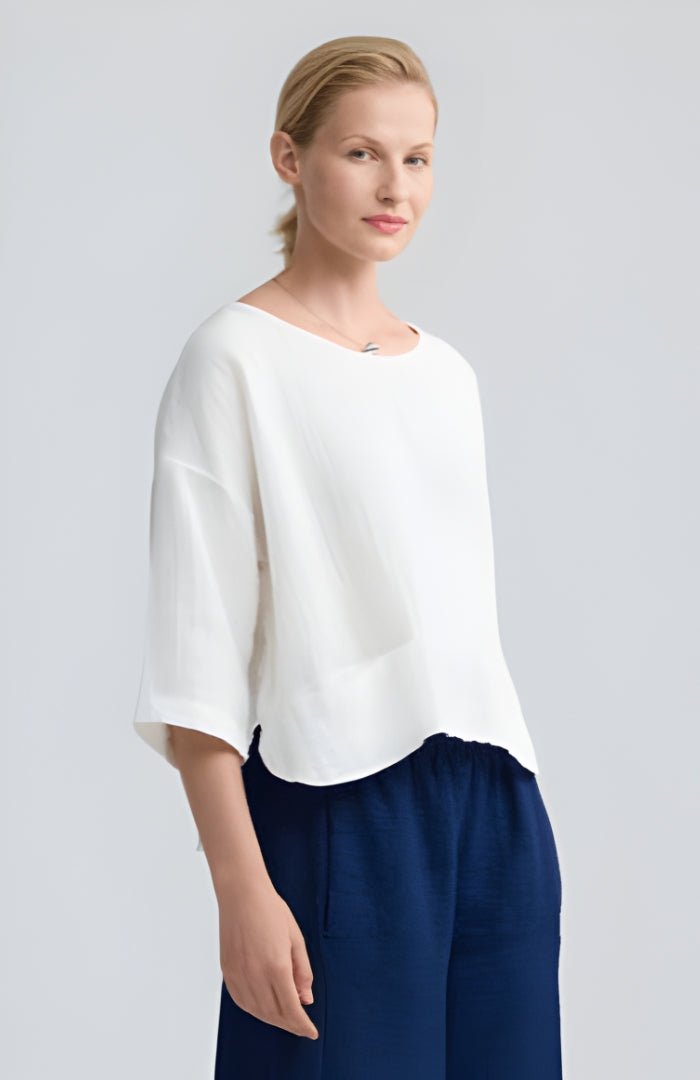 LuukaaLuukaa Viola Woven BlouseTopsWhite - Blue Water Clothing