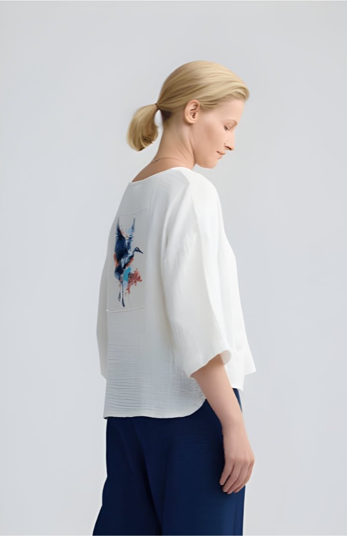 LuukaaLuukaa Viola Woven BlouseTopsWhite - Blue Water Clothing